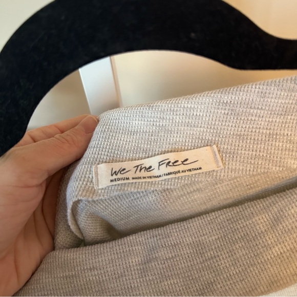 Free People Fuji Thermal One Shoulder Top in Light Grey - Picture 7 of 7